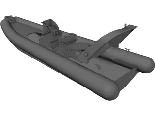 Rigid Inflatable Boat 3D Model preview