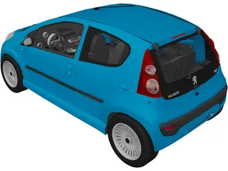 Peugeot 107 3D Model preview