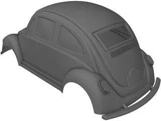 Volkswagen Beetle Body 3D Model preview