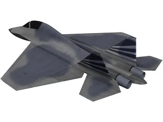 X-38 Gen 5 Fighter Concept 3D Model preview