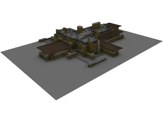 Frank Lloyd Wright Darwin Martin House 3D Model preview