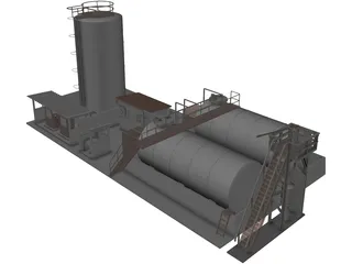 Diesel Pompstation 3D Model preview