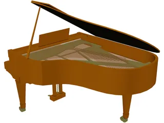 Grand Piano 3D Model preview