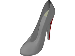 Woman Shoe 3D Model preview