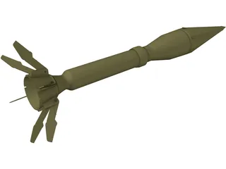 Instalaza Antitank Weapon 3D Model preview