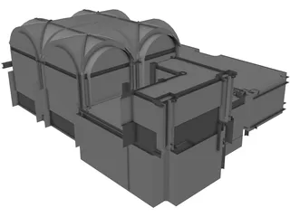 Building Temple 3D Model preview
