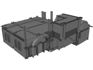 Building Temple 3D Model preview