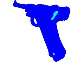 Luger P38 3D Model preview