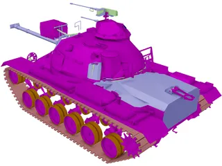 M48 A3 Patton 3D Model preview