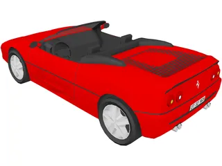 Ferrari F355 Spider 3D Model preview