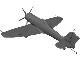Hawker Sea Fury FB 11 3D Model preview