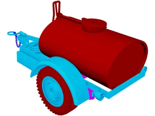Trailer Water Tank 250 Gal 3D Model preview