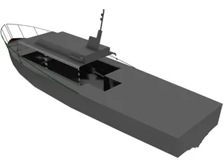 Small Boat 3D Model preview