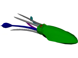 Squid 3D Model preview