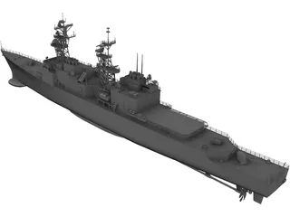 DD-963 Spruance Class Destroyer 3D Model preview