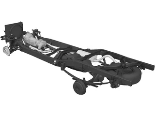 Chassis Toyota Tundra Pickup (2000) 3D Model preview