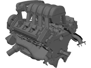 Toyota Tundra Engine (2000) 3D Model preview