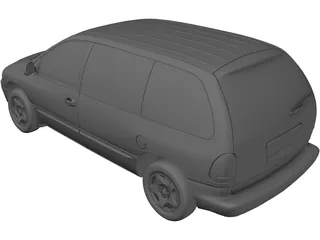 Dodge Caravan (2000) 3D Model preview