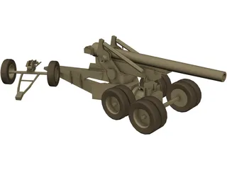 Howitzer (203 mm) 3D Model preview