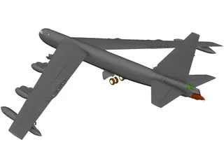 Boeing B-52 Stratofortress 3D Model preview
