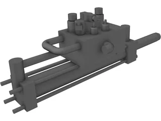 Hidraulic Actuator 3D Model preview