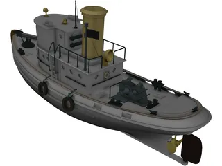 Coast Guard Tug 3D Model preview
