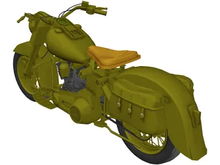 Harley-Davidson US Army (1940) 3D Model preview