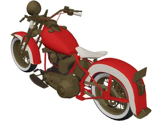 Harley-Davidson EL Type (1936) 3D Model preview