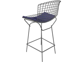 Bertoia Stool 3D Model preview