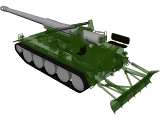 M110 A2 (203mm) 3D Model preview