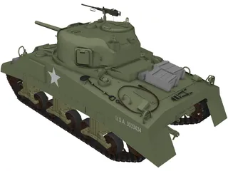 M4A3 (75) W Sherman 3D Model preview