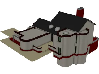 House Multi Level 3D Model preview