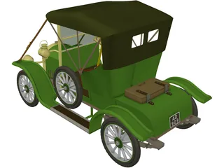 Opel Coupe (1909) 3D Model preview