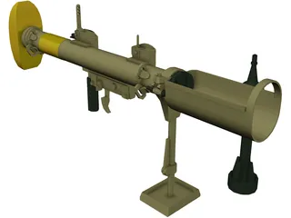 Piat Antitank Weapon 3D Model preview
