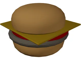 Cheeseburger 3D Model preview