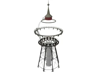 Water Tower 3D Model preview