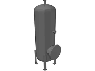 Industrial Air Receiver 3D Model preview