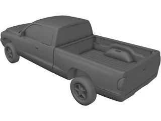 Dodge Dakota Extended Cab (1997) 3D Model preview