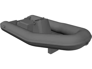 Tender Boat Inflatable [+Jet] 3D Model preview