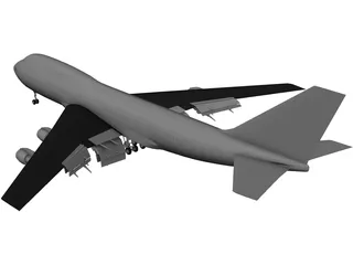 Boeing 747-200 3D Model preview