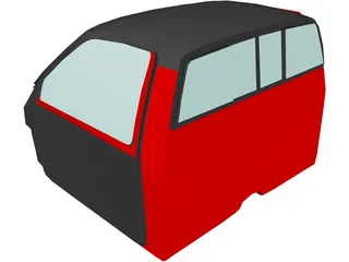 Interior Toyota Pickup (1990) 3D Model preview