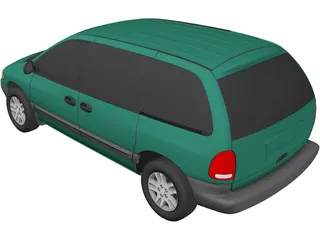Plymouth Voyager SE (1996) 3D Model preview
