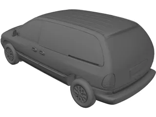Plymouth Voyager (1997) 3D Model preview