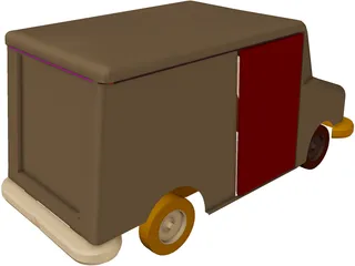 Mail Truck 3D Model preview