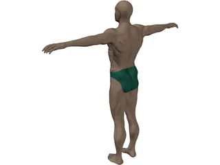 Swimmer Athlete 3D Model preview