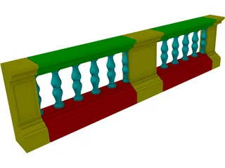 Railing 3D Model preview