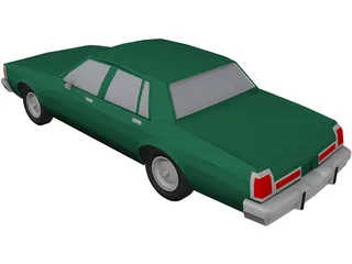Oldsmobile Delta 88 (1985) 3D Model preview