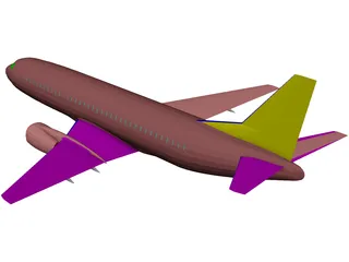 Boeing 737-300 3D Model preview