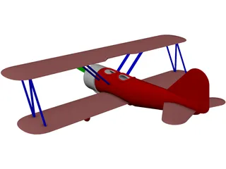 Biplane 3D Model preview