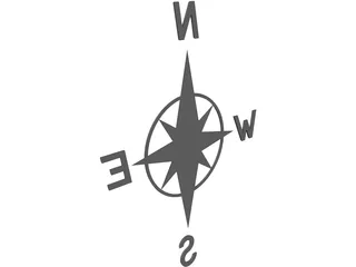 Compass Rose 3D Model preview